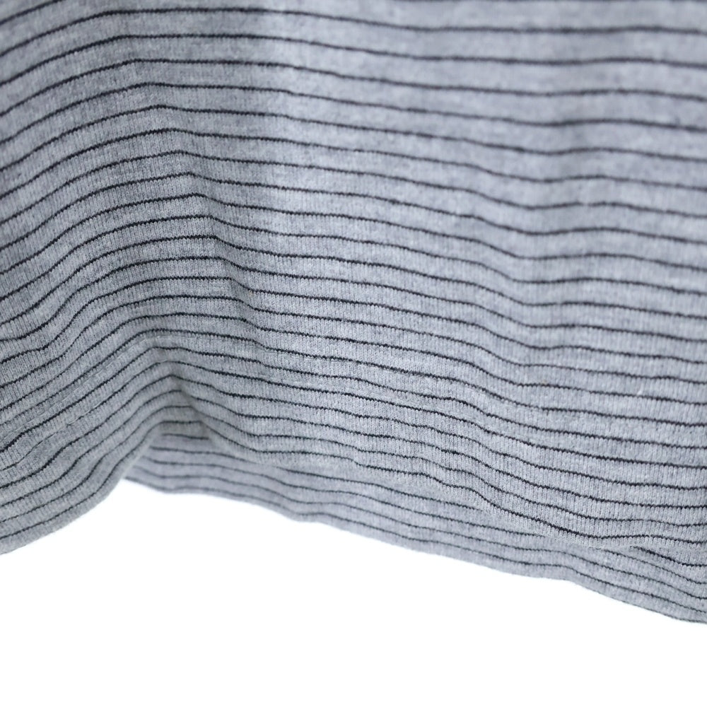 ENNOY(エンノイ) 23SS Border T-Shirt SS23BRENCT05AM ボーダー クルーネック 半袖Tシャツ カットソー グレー/ブラック