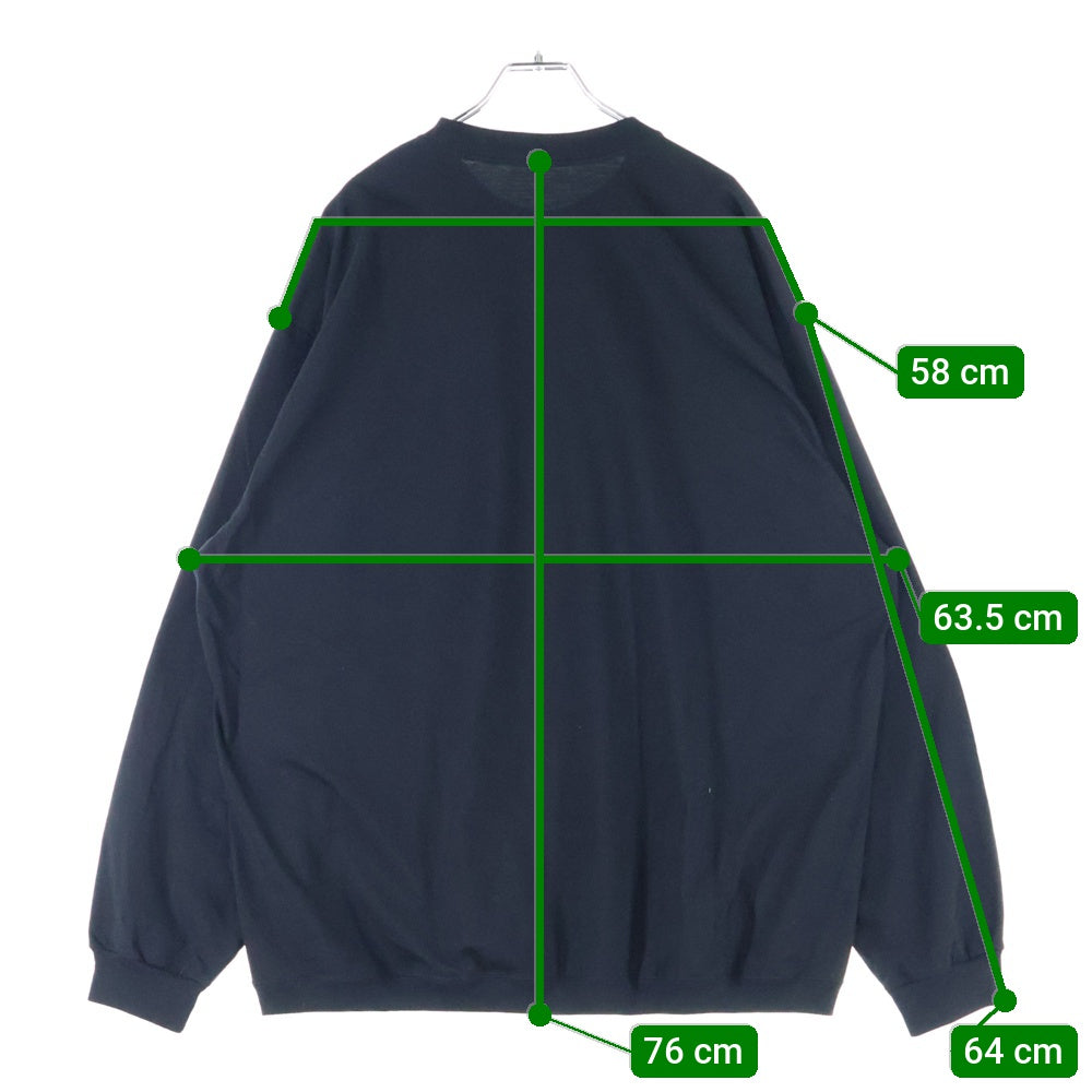 ENNOY(エンノイ) 23SS Long Sleeve Hem Rib Tee SS23BRENCT06NTL ヘムリブ長袖Tシャツ カットソー ブラック