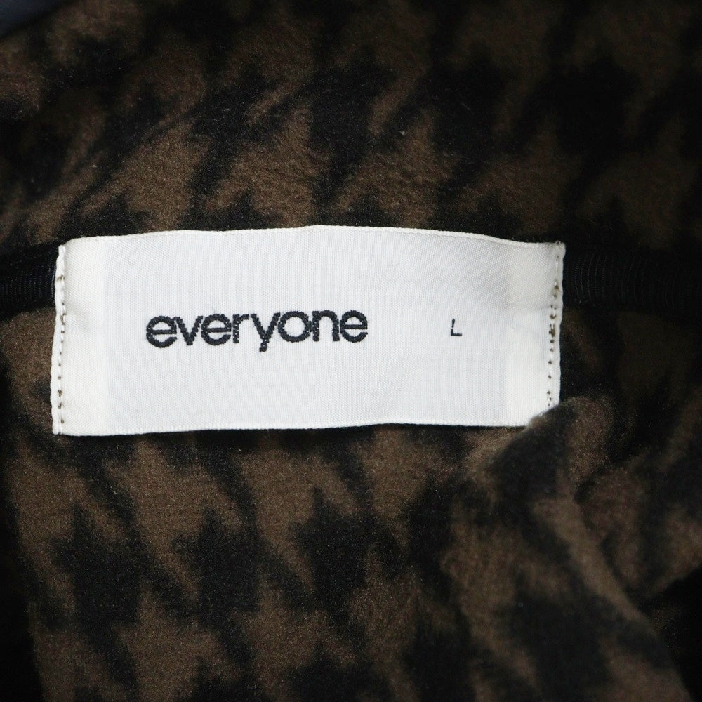 everyone(エブリワン) Houndstooth Snap Pullover Fleece EV23-CS11 ハウンドトゥース ハーフボタン フリースジャケット ブラウン