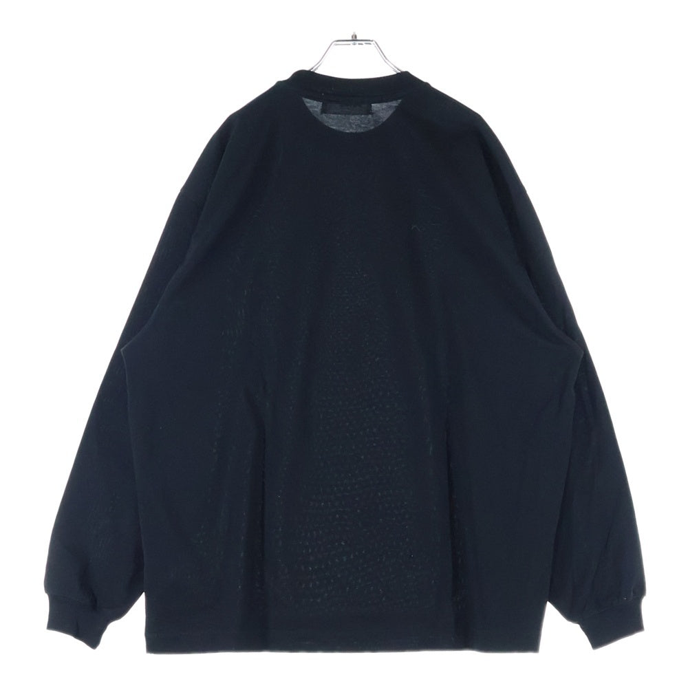 everyone(エブリワン) Cotton Long Sleeve T-Shirt EV23-CS05 クルーネック 長袖Tシャツ カットソー ブラック