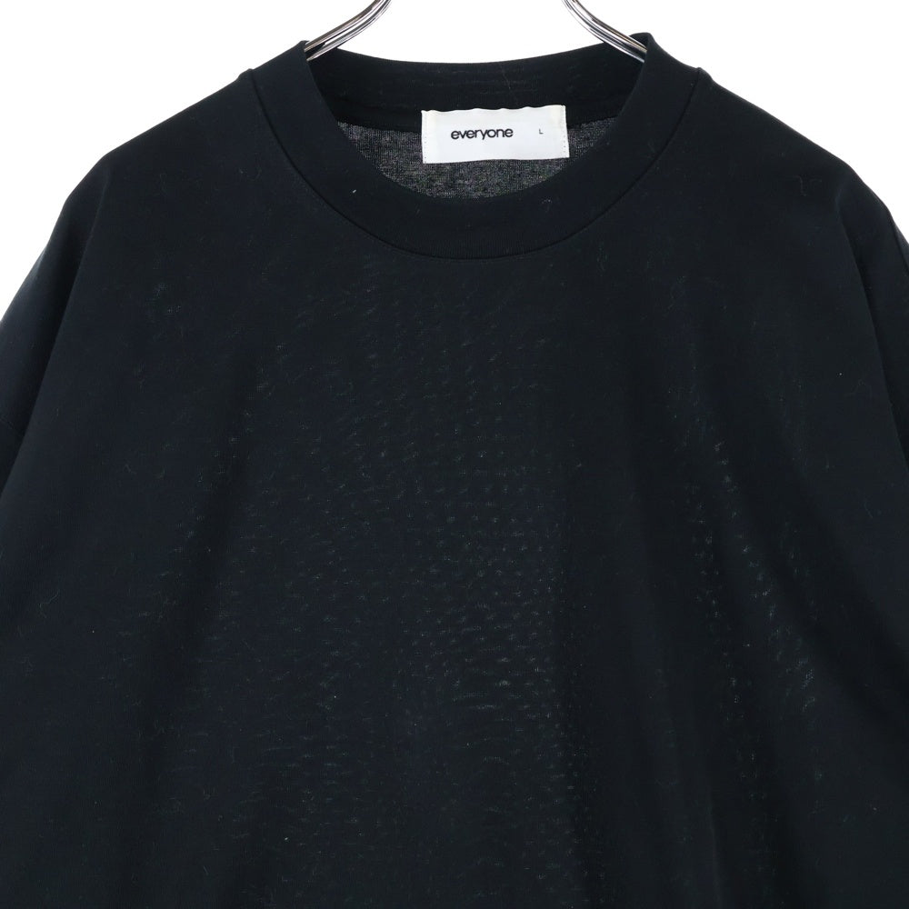 everyone(エブリワン) Cotton Long Sleeve T-Shirt EV23-CS05 クルーネック 長袖Tシャツ カットソー ブラック