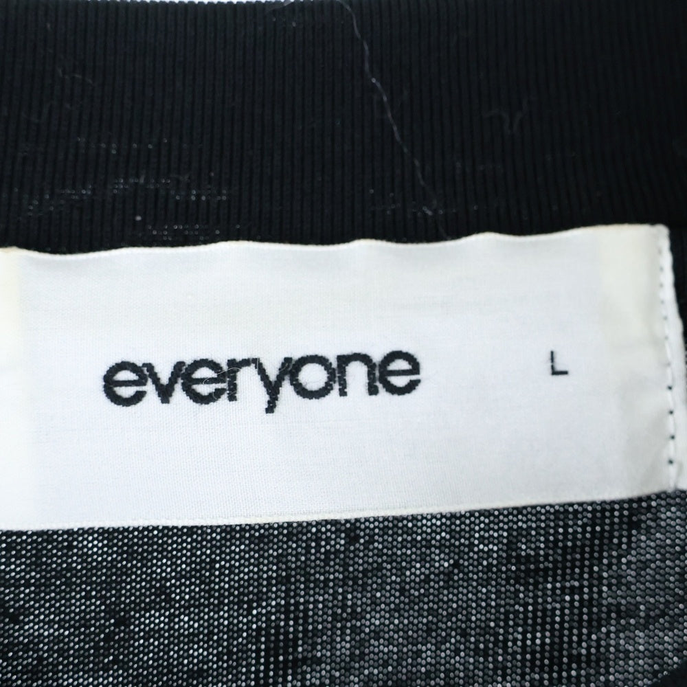 everyone(エブリワン) Cotton Long Sleeve T-Shirt EV23-CS05 クルーネック 長袖Tシャツ カットソー ブラック