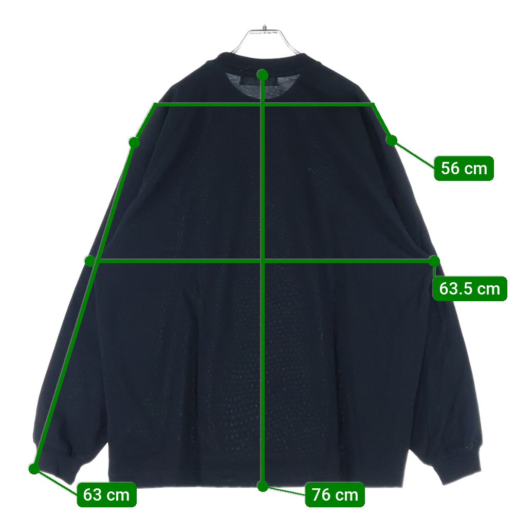 everyone(エブリワン) Cotton Long Sleeve T-Shirt EV23-CS05 クルーネック 長袖Tシャツ カットソー ブラック