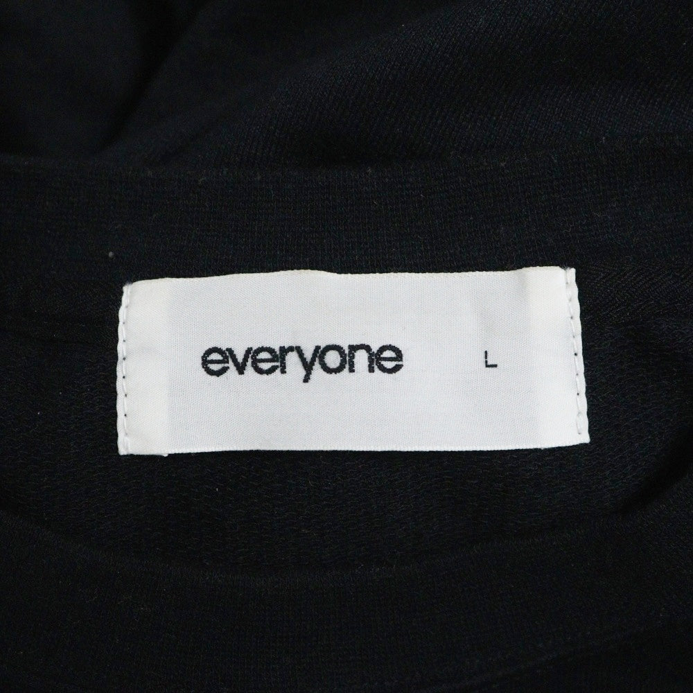 everyone(エブリワン) Cotton Crew Neck T-Shirt EV24-CS26 クルーネック 長袖Tシャツ カットソー ブラック