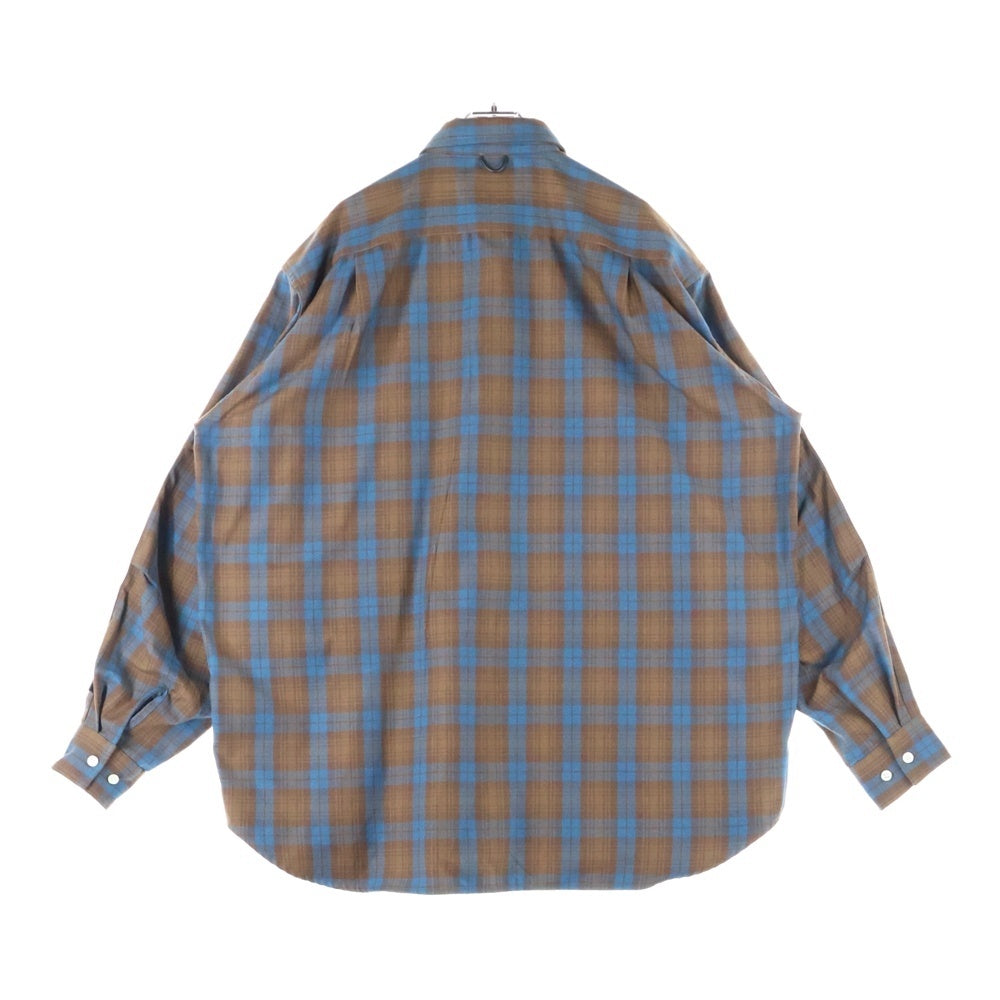 DAIWA PIER39(ダイワ ピアサーティナイン) 21AW TECH FLANNEL WORKER'S SHIRTS BE-88021W チェック 長袖 ワーカーズシャツ ブラウン/ブルー