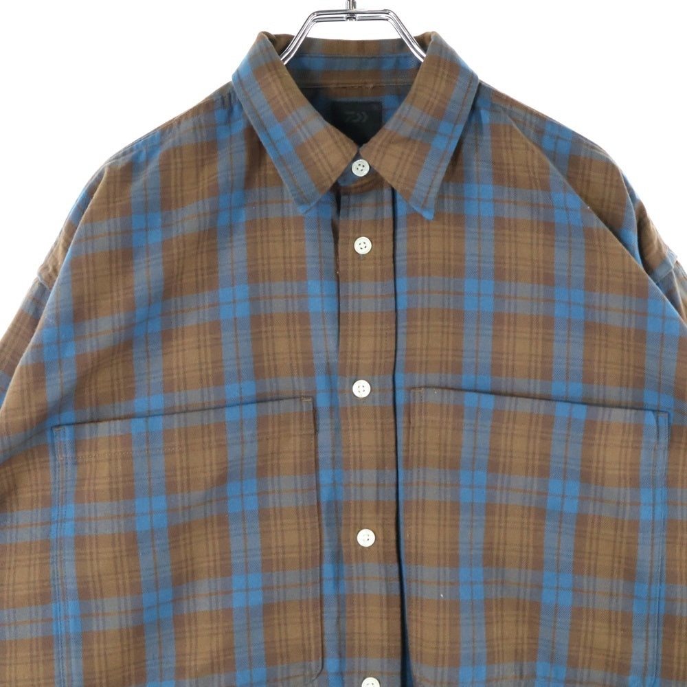 DAIWA PIER39(ダイワ ピアサーティナイン) 21AW TECH FLANNEL WORKER'S SHIRTS BE-88021W チェック 長袖 ワーカーズシャツ ブラウン/ブルー