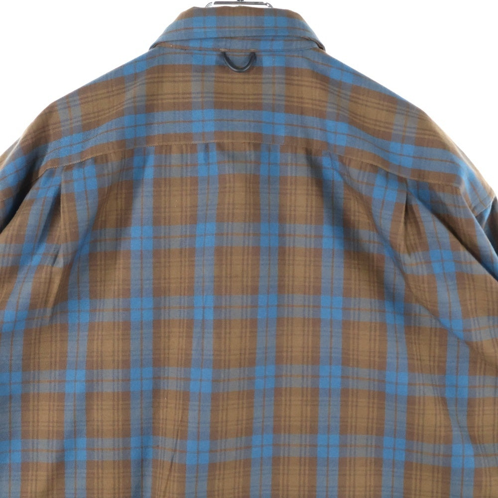 DAIWA PIER39(ダイワ ピアサーティナイン) 21AW TECH FLANNEL WORKER'S SHIRTS BE-88021W チェック 長袖 ワーカーズシャツ ブラウン/ブルー