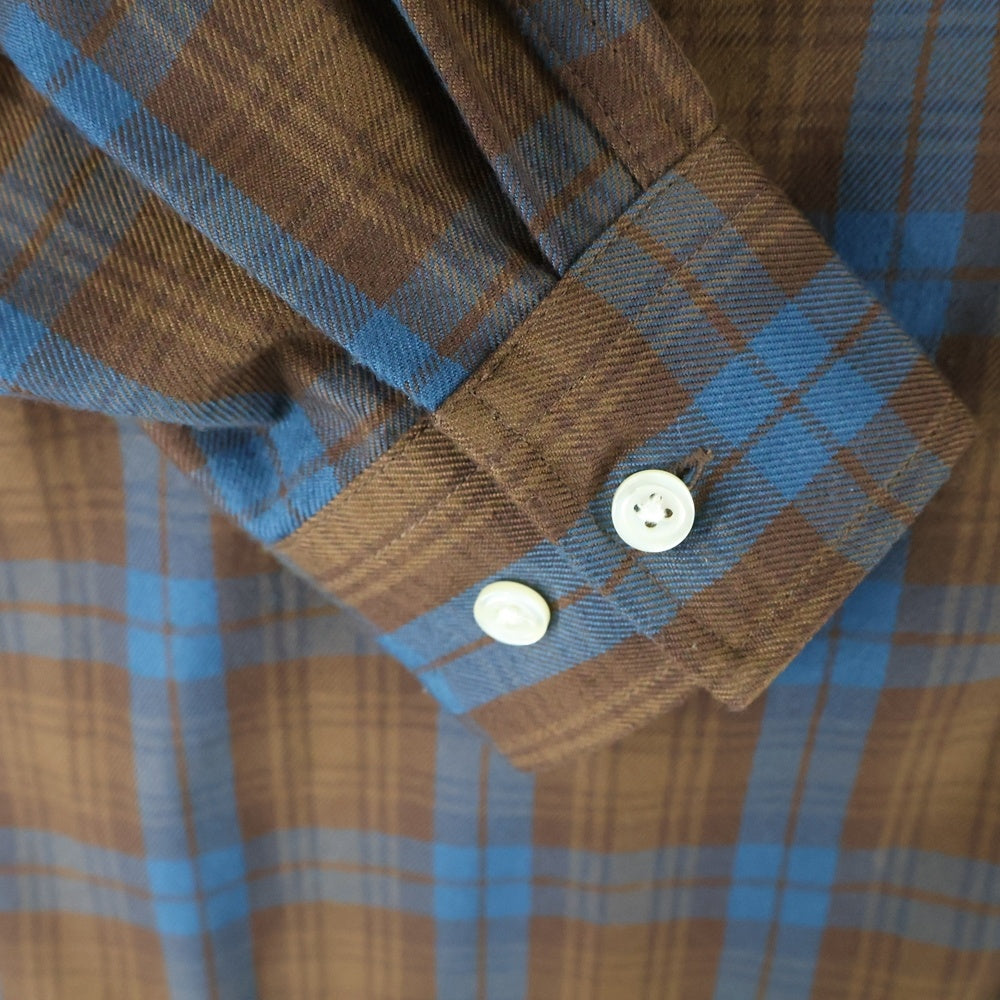 DAIWA PIER39(ダイワ ピアサーティナイン) 21AW TECH FLANNEL WORKER'S SHIRTS BE-88021W チェック 長袖 ワーカーズシャツ ブラウン/ブルー
