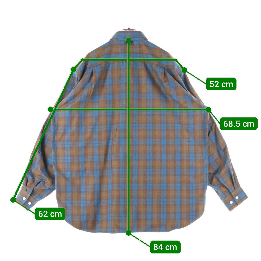 DAIWA PIER39(ダイワ ピアサーティナイン) 21AW TECH FLANNEL WORKER'S SHIRTS BE-88021W チェック 長袖 ワーカーズシャツ ブラウン/ブルー