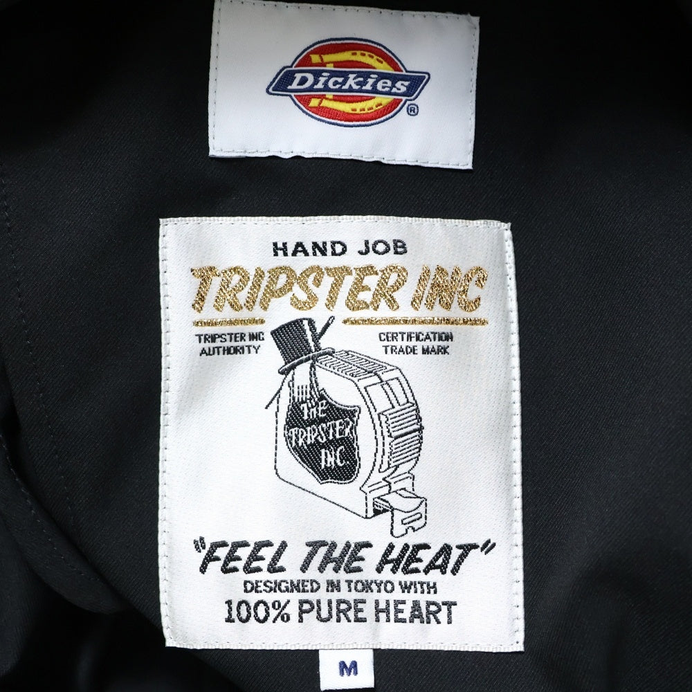Dickies(ディッキーズ) 24SS ×TRIPSTER トリップスター ポリエステル セットアップスーツ テーラードジャケット スラックスパンツ ブラック 241M10BM01