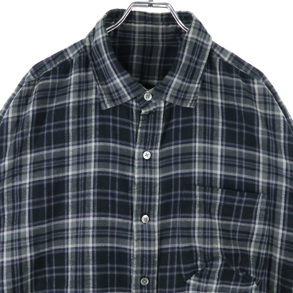 SSZ(エスエスズィー) 21AW Balloon Shirts 21F-SK020 フランネル バルーンチェック長袖シャツ ブラック/グレー