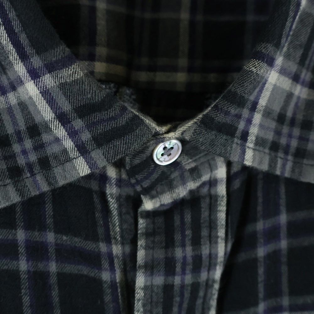 SSZ(エスエスズィー) 21AW Balloon Shirts 21F-SK020 フランネル バルーンチェック長袖シャツ ブラック/グレー