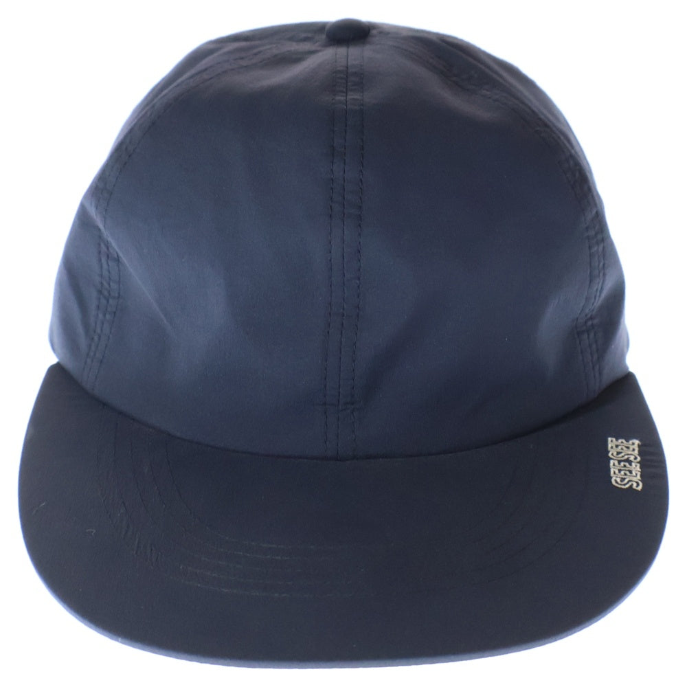 SEE SEE(シーシー) ロゴ刺繍 ナイロン ベースボールキャップ 帽子 ネイビー