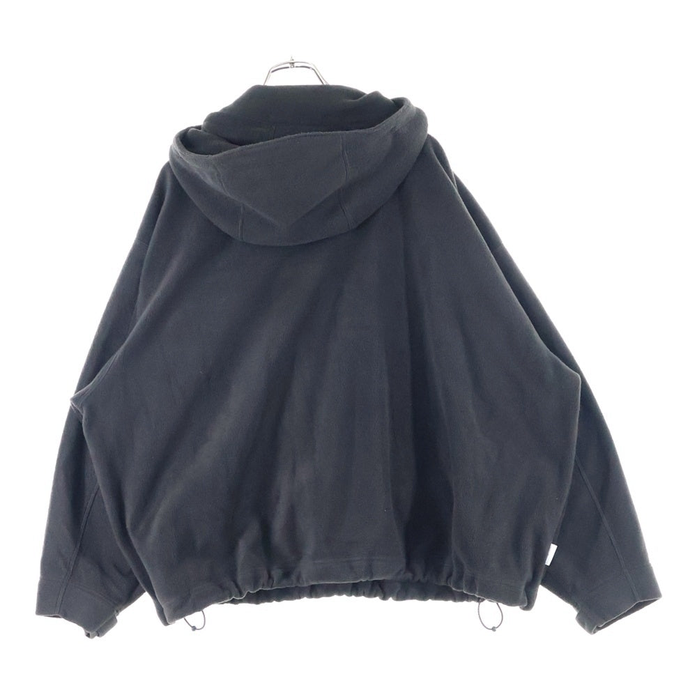 S.F.C(ストライプス フォー クリエイティ) 23AW FLEECE HOODIE JACKET SFCFW23J07 オーバーサイズ フリース プルオーバージャケット フーディ ブラック