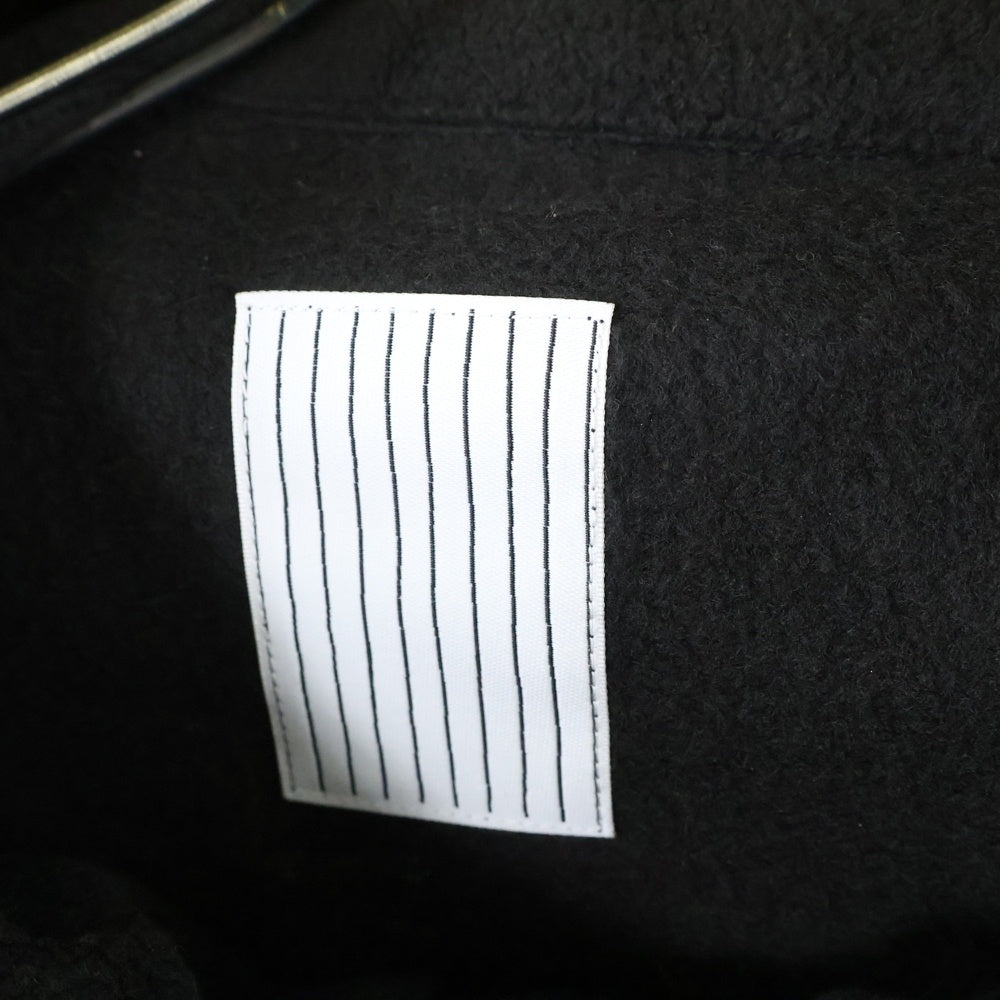 S.F.C(ストライプス フォー クリエイティ) 23AW FLEECE HOODIE JACKET SFCFW23J07 オーバーサイズ フリース プルオーバージャケット フーディ ブラック