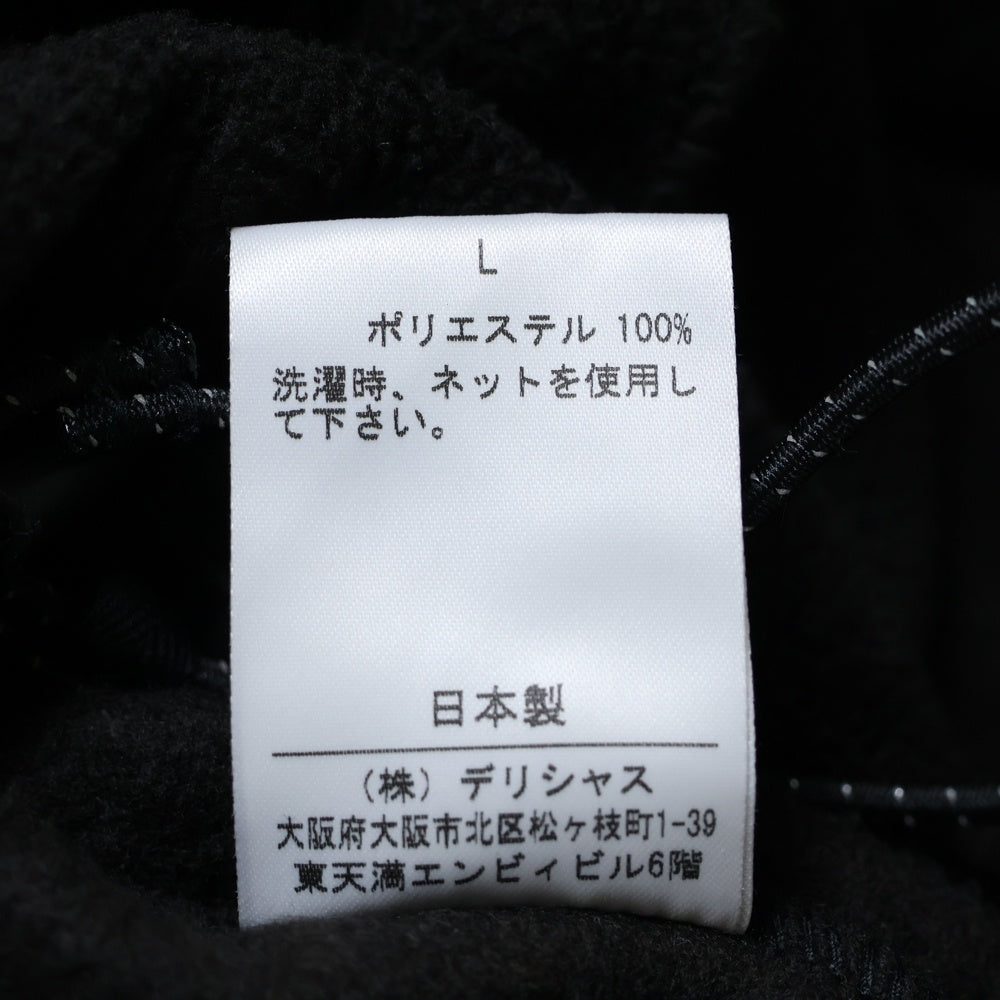 S.F.C(ストライプス フォー クリエイティ) 23AW FLEECE HOODIE JACKET SFCFW23J07 オーバーサイズ フリース プルオーバージャケット フーディ ブラック
