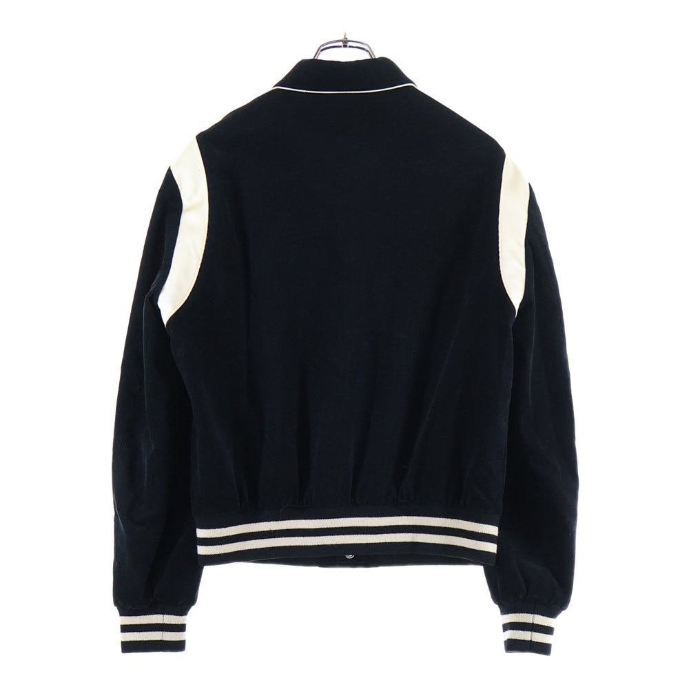 CELINE(セリーヌ) 19AW Teddy Jacket テディジャケット スタジャン サテン切替 ブラック 2V191824D