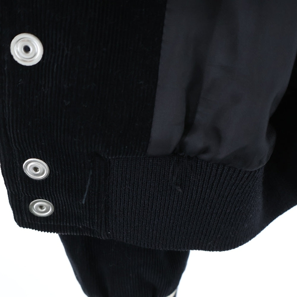 CELINE(セリーヌ) 19AW Teddy Jacket テディジャケット スタジャン サテン切替 ブラック 2V191824D