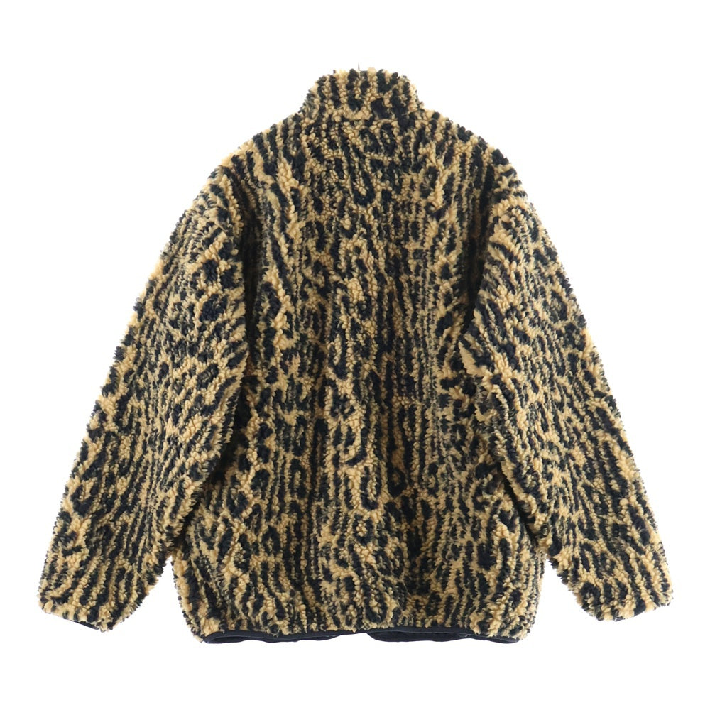 WACKO MARIA(ワコマリア) REVERSIBLE LEOPARD BOA FLEECE JACKET 23FW-WMO-OD06 レオパード リバーシブル フリースジャケット ブラウン/ブラック