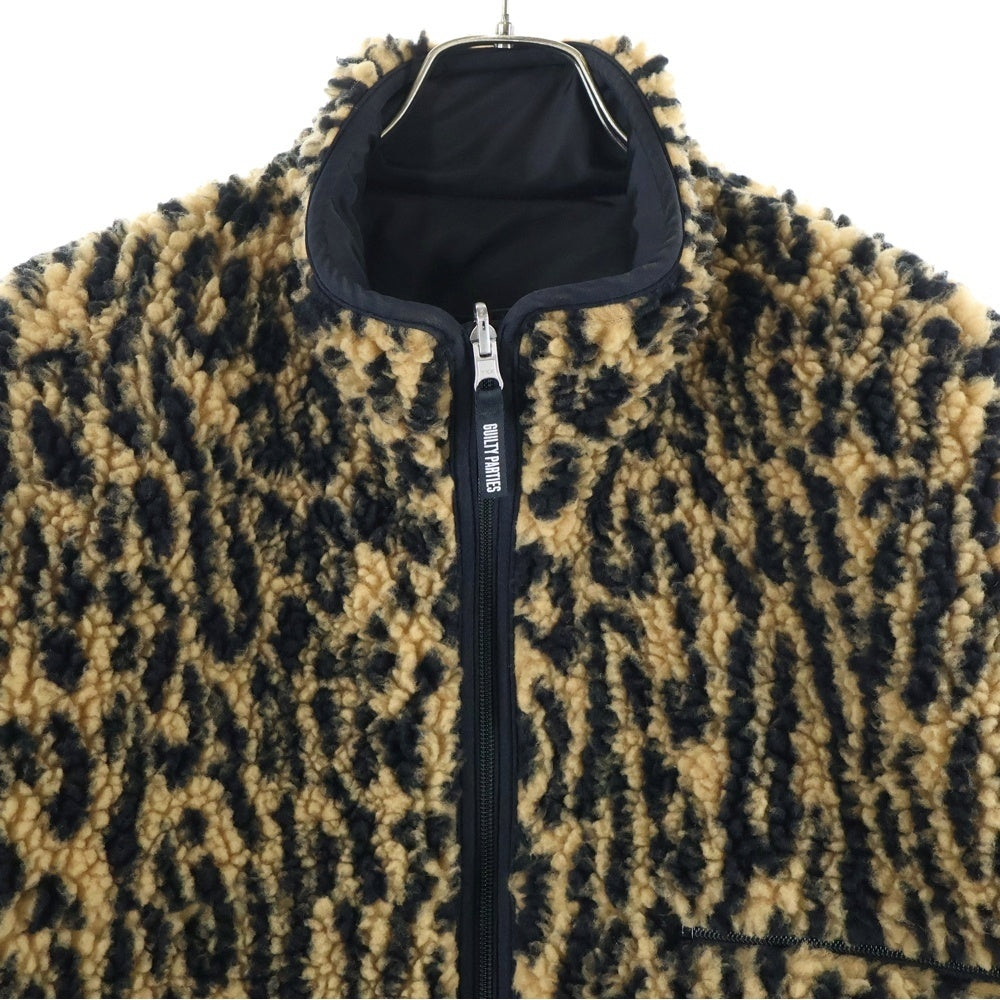 WACKO MARIA(ワコマリア) REVERSIBLE LEOPARD BOA FLEECE JACKET 23FW-WMO-OD06 レオパード リバーシブル フリースジャケット ブラウン/ブラック