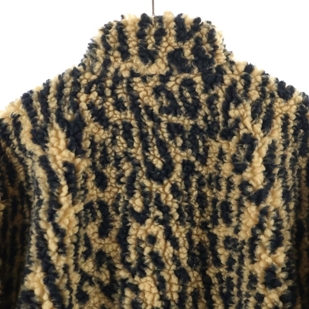 WACKO MARIA(ワコマリア) REVERSIBLE LEOPARD BOA FLEECE JACKET 23FW-WMO-OD06 レオパード リバーシブル フリースジャケット ブラウン/ブラック