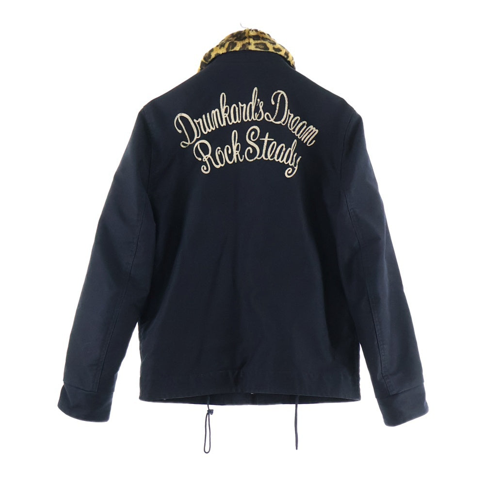 WACKO MARIA(ワコマリア) N-1 DECK JACKET レオパードボア デッキジャケット ブラック