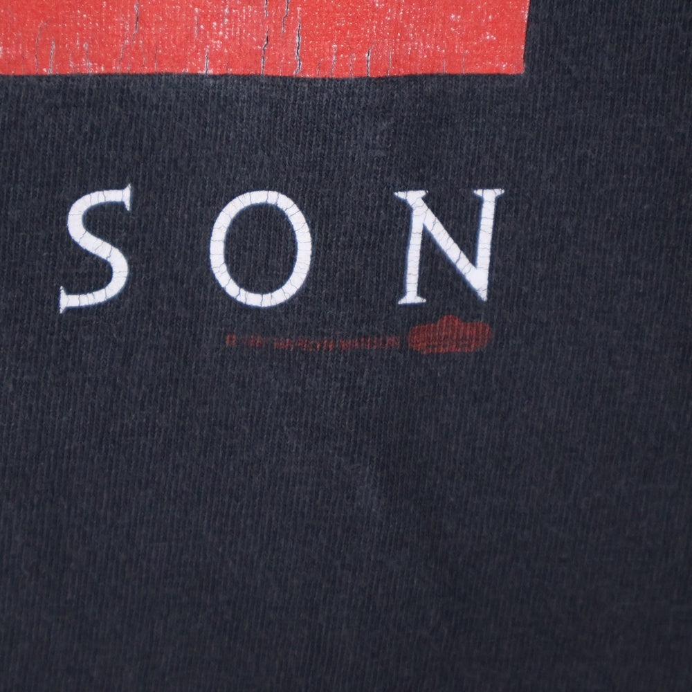 VINTAGE(ヴィンテージ) 90S Marilyn Manson AMERICAN FLAG 星条旗 Tシャツ ブラック