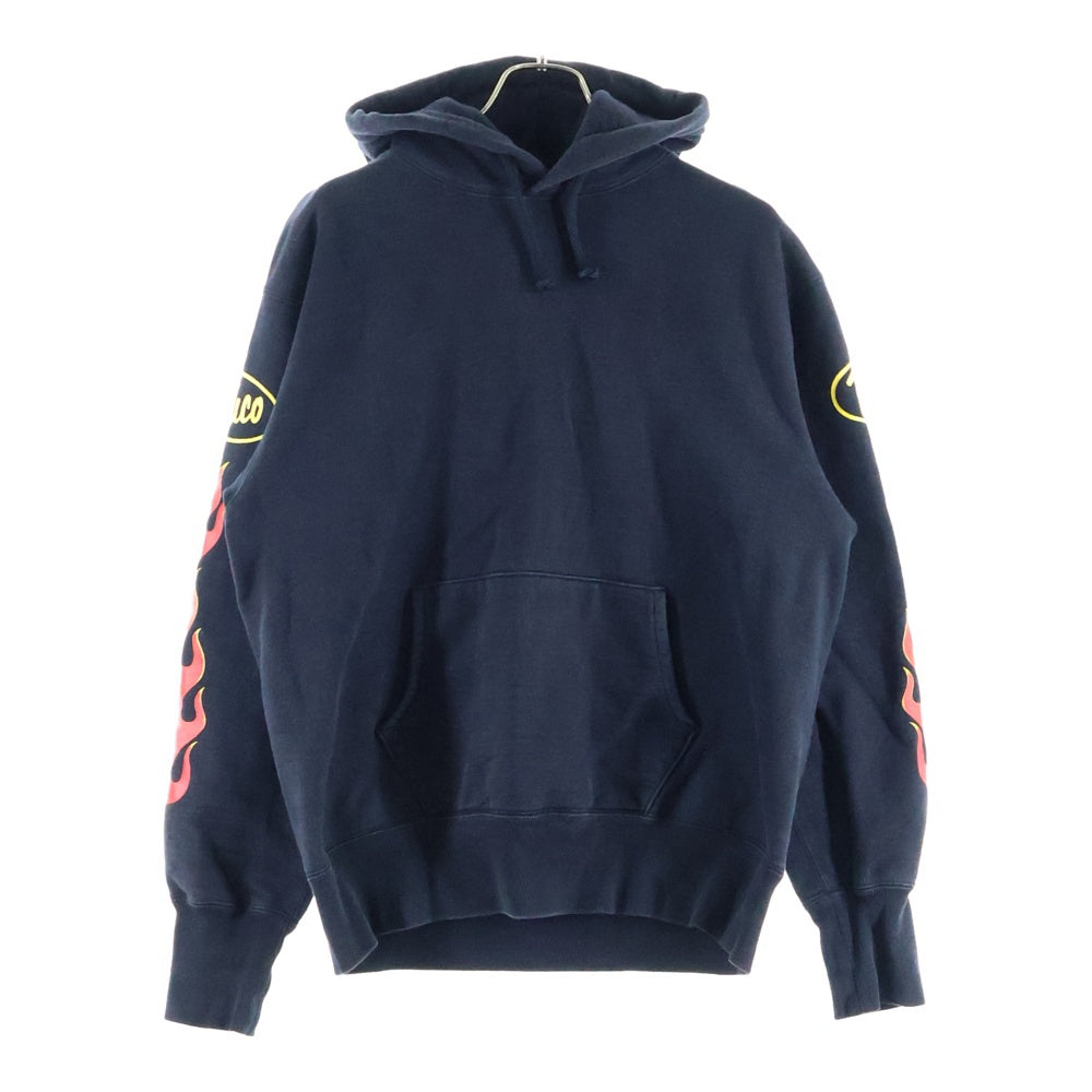 THE REAL McCOY'S(ザリアルマッコイ) BUCO P/O SWEATSHIRT / FLAME ファイヤーパターン パーカー ブラック BC20102