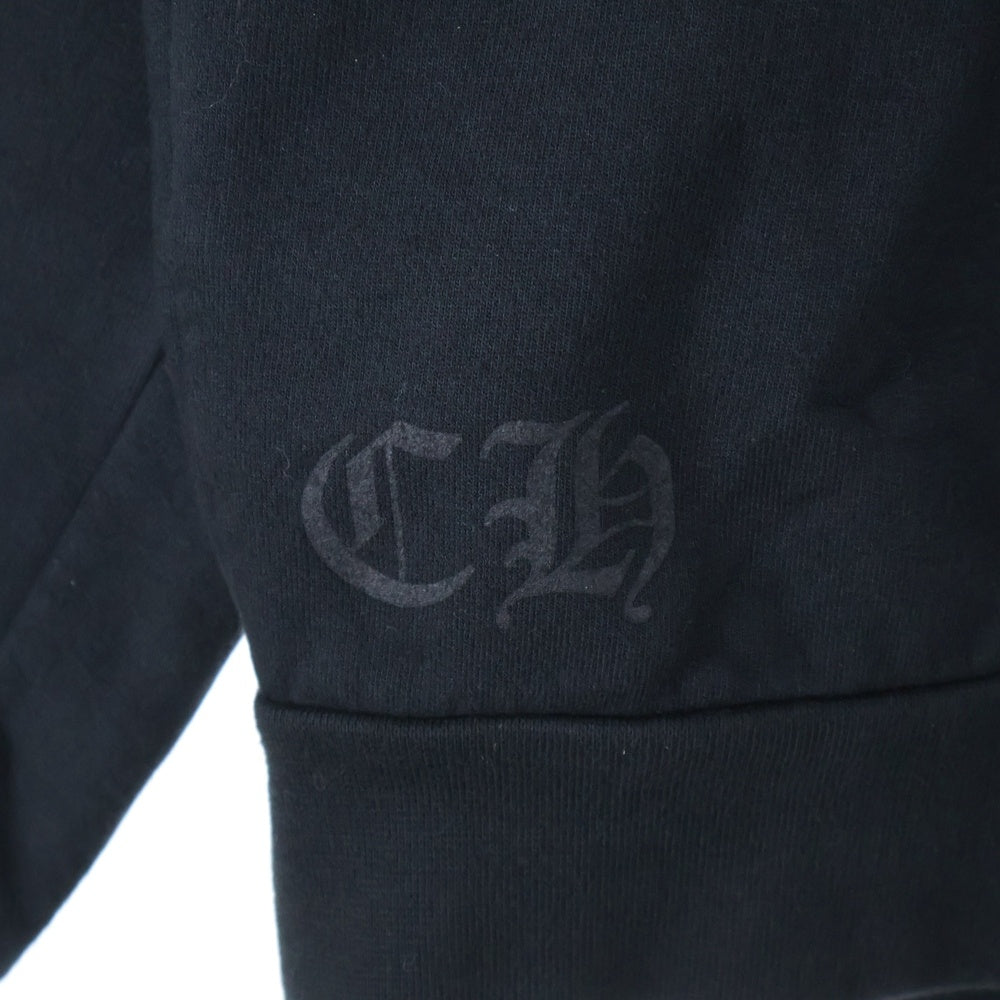 CHROME HEARTS(クロムハーツ) Horseshoe L/S Sweatshirt ホースシュープリント 袖フローラル スウェットトレーナー ブラック