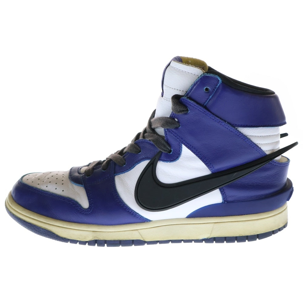 NIKE(ナイキ) ×AMBUSH DUNK HIGH DEEP ROYAL CU7544-400 ×アンブッシュ ダンク ディープロイアル ハイカットスニーカー ホワイト/ブルー US9/27.0cm