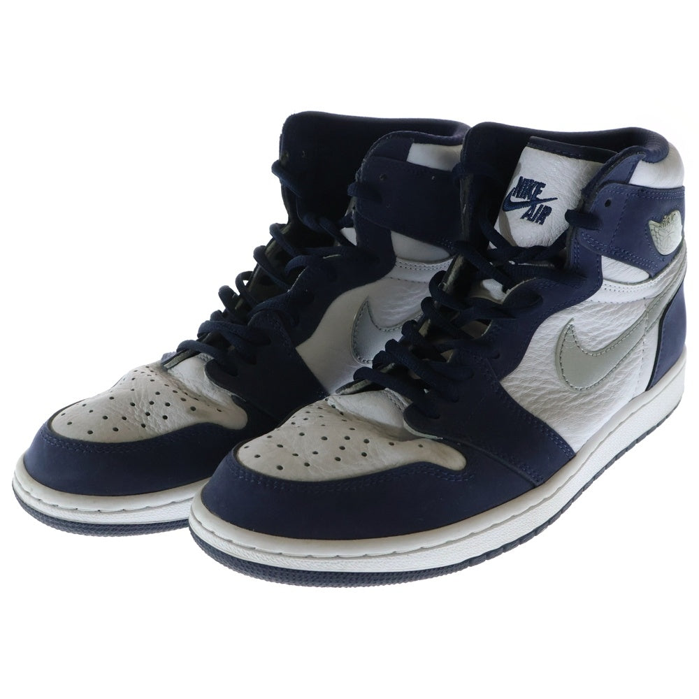 NIKE(ナイキ) AIR JORDAN 1 HIGH OG CO.JP MIDNIGHT NAVY 2020 DC1788-100 エアジョーダン 1 ミッドナイトネイビー ハイカットスニーカー ホワイト/ネイビー US9/27.0cm
