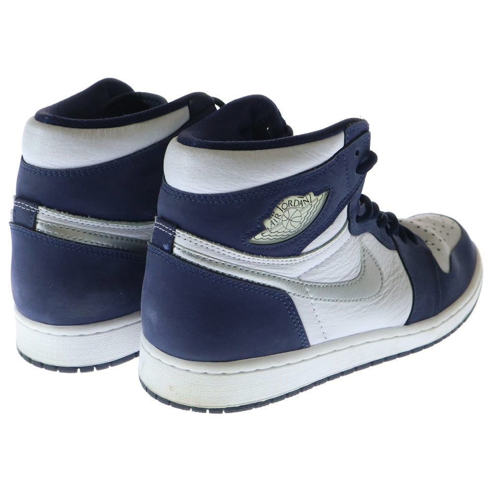 NIKE(ナイキ) AIR JORDAN 1 HIGH OG CO.JP MIDNIGHT NAVY 2020 DC1788-100 エアジョーダン 1 ミッドナイトネイビー ハイカットスニーカー ホワイト/ネイビー US9/27.0cm