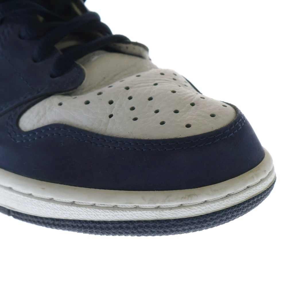 NIKE(ナイキ) AIR JORDAN 1 HIGH OG CO.JP MIDNIGHT NAVY 2020 DC1788-100 エアジョーダン 1 ミッドナイトネイビー ハイカットスニーカー ホワイト/ネイビー US9/27.0cm