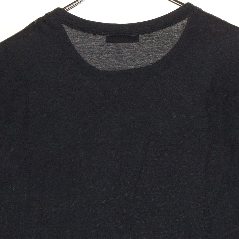 MONCLER(モンクレール) 19AW MAGLIA T-SHIRT フロントロゴ刺繍パッチ クルーネック 半袖Tシャツ カットソー ネイビー E20918032500 8390Y