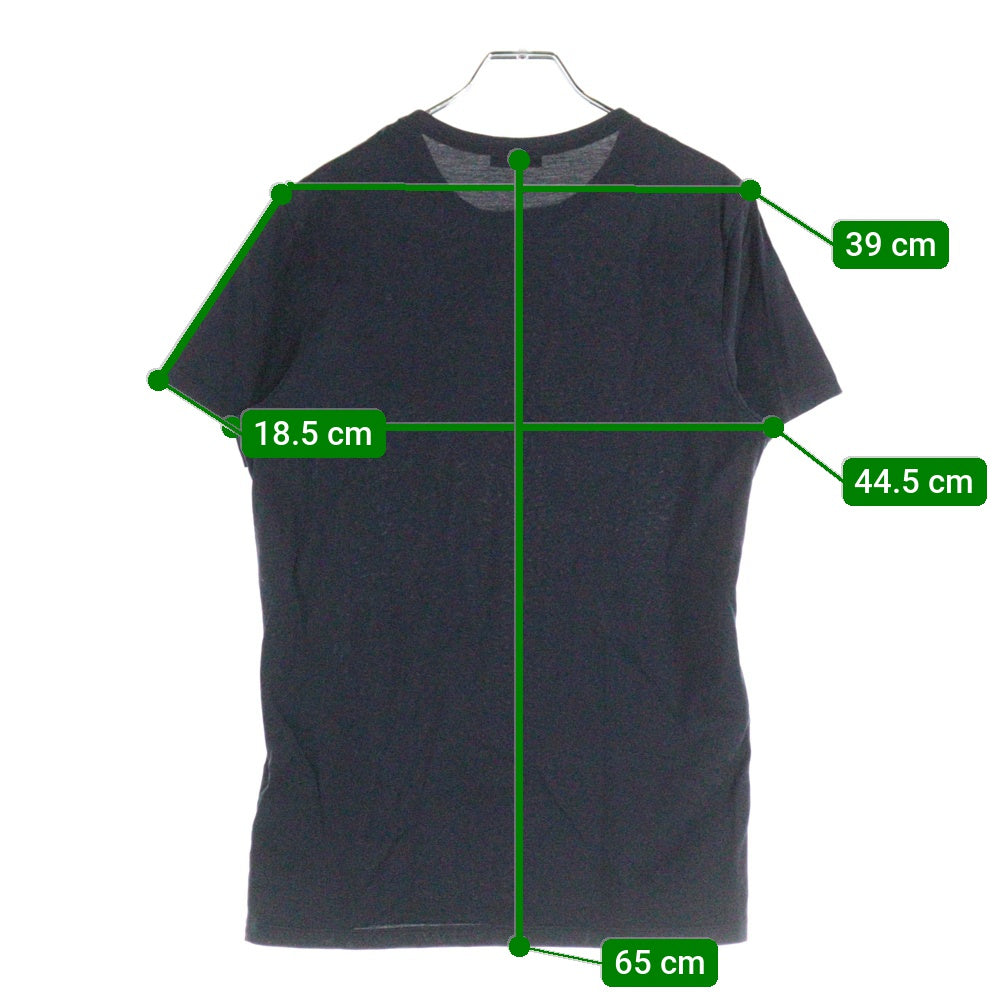 MONCLER(モンクレール) 19AW MAGLIA T-SHIRT フロントロゴ刺繍パッチ クルーネック 半袖Tシャツ カットソー ネイビー E20918032500 8390Y