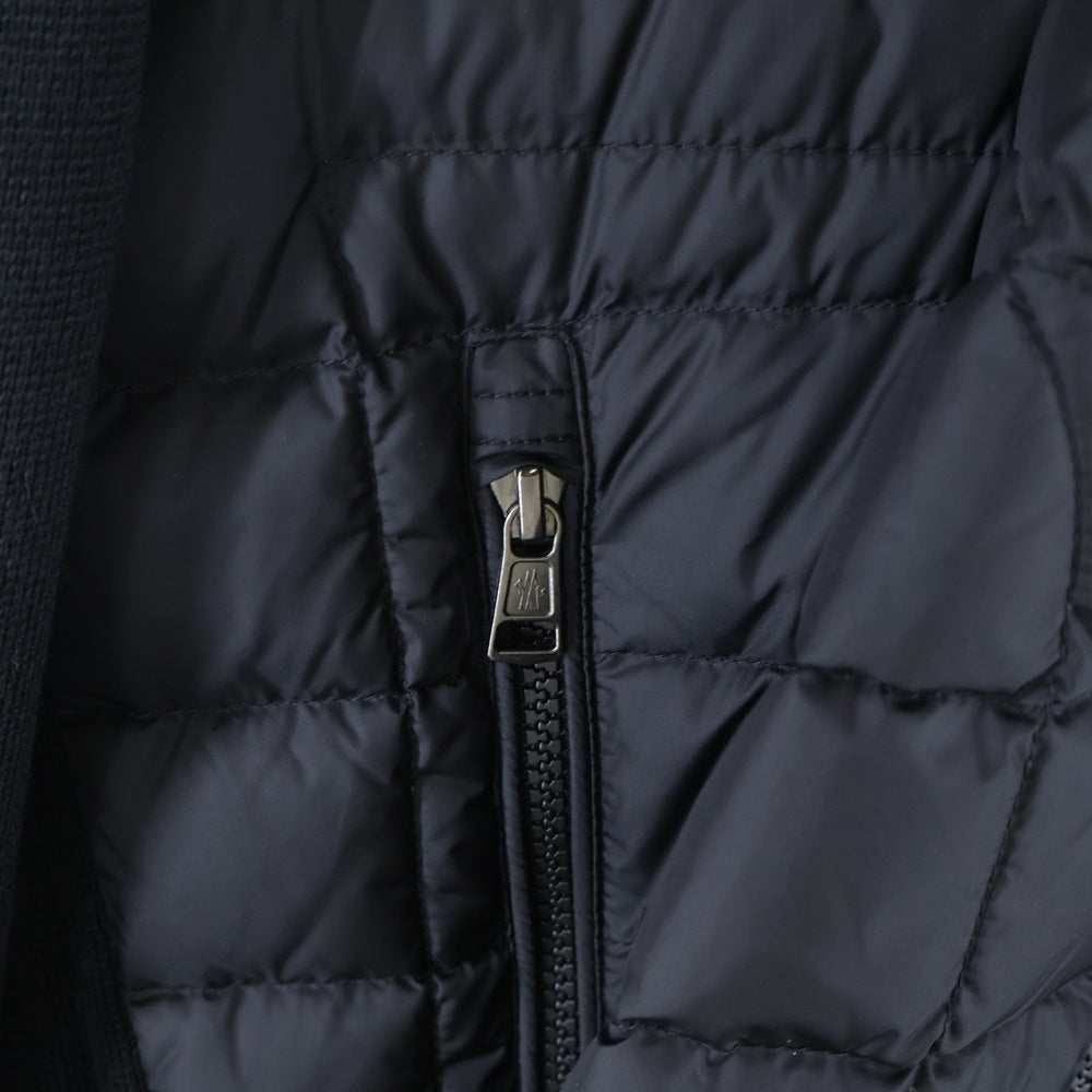 MONCLER(モンクレール) CARDIGAN TRICOT F20919B50700 ニット切替 カーディガン ダウンジャケット ブラック