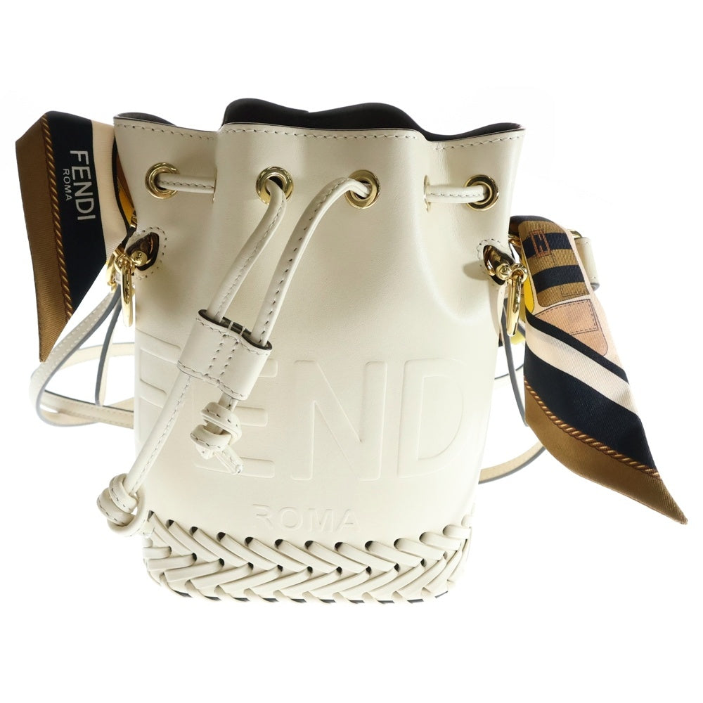 FENDI(フェンディ) モントレゾール スモール2WAYレザーショルダーバッグ 8BS010 AGV0 219 0241 ホワイト