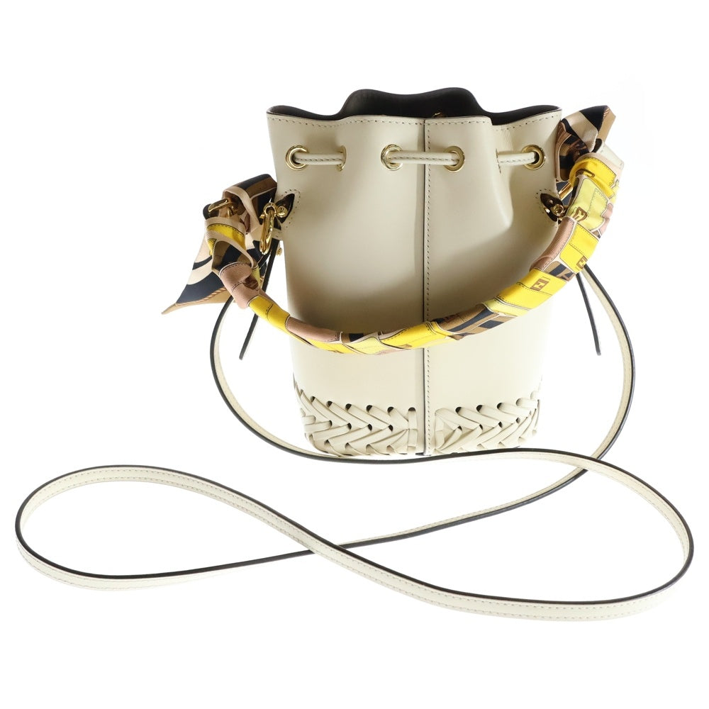 FENDI(フェンディ) モントレゾール スモール2WAYレザーショルダーバッグ 8BS010 AGV0 219 0241 ホワイト