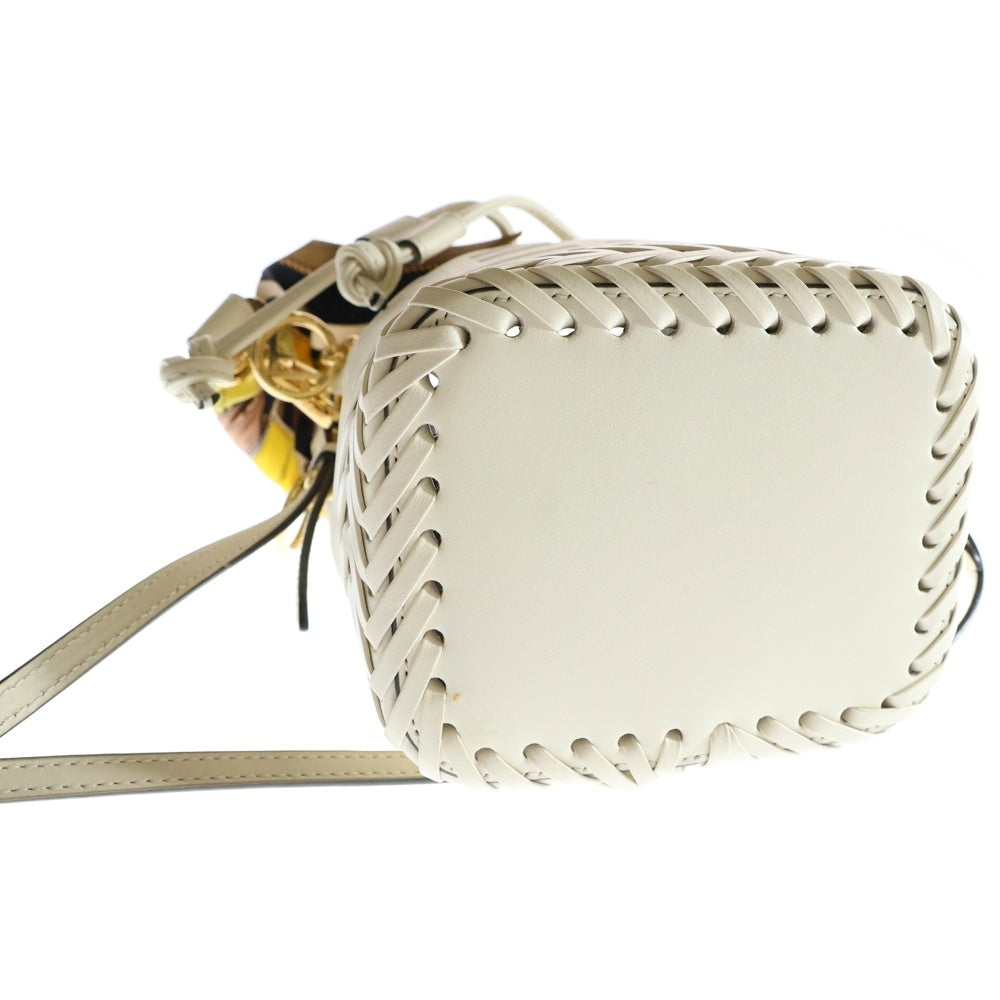 FENDI(フェンディ) モントレゾール スモール2WAYレザーショルダーバッグ 8BS010 AGV0 219 0241 ホワイト