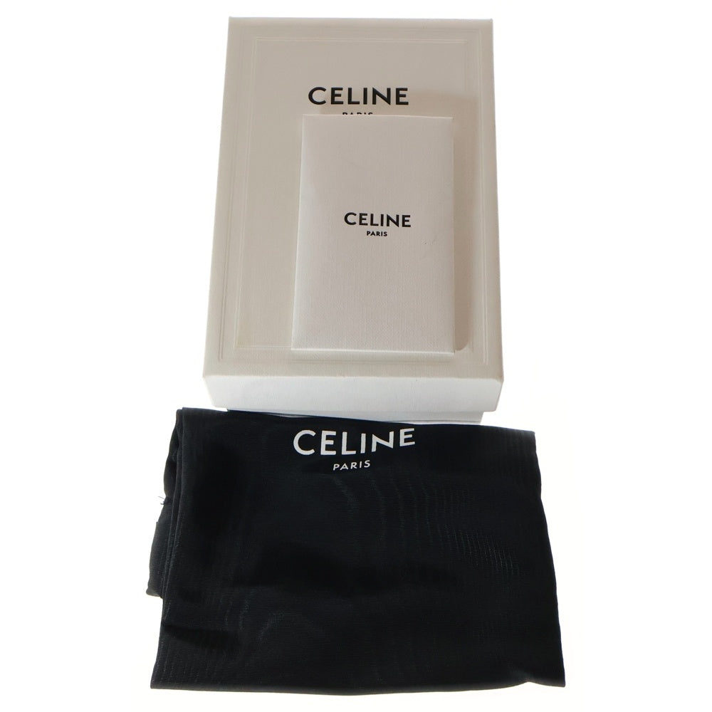 CELINE(セリーヌ) トリオンフ キャンバス スモールフラップウォレット 三つ折り財布 10D782DAW ホワイト/ブラック