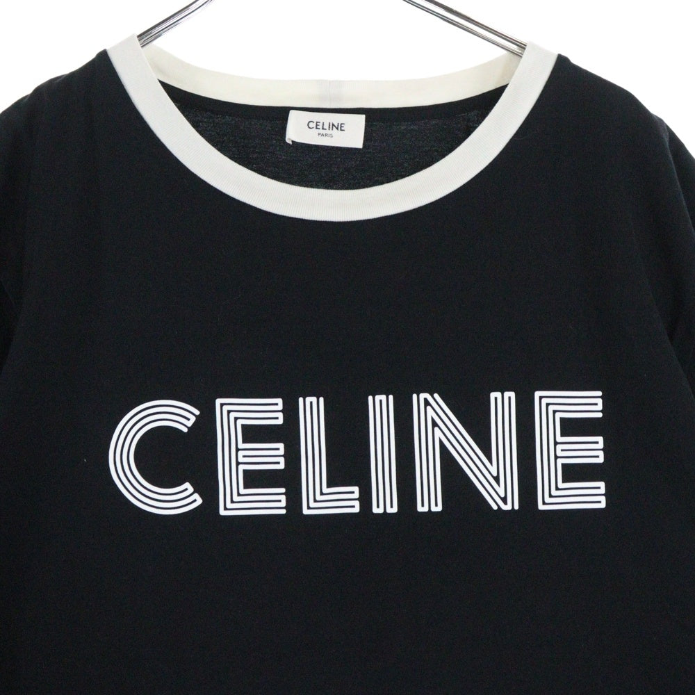 CELINE(セリーヌ) 23AW フロントロゴプリントルーズ半袖Tシャツ 2X49I671Q ブラック