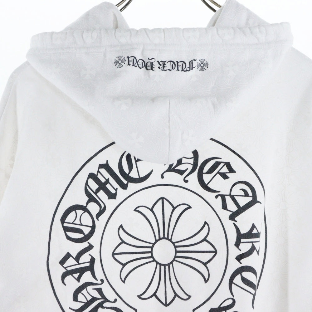 CHROME HEARTS(クロムハーツ) HD PLVR CH PLS PRNT CHプラス総柄 ホースシュープリントプルオーバーフーディー スウェットパーカー ホワイト