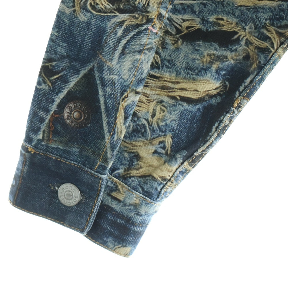 Acne Studios(アクネ ストゥディオズ) 転写プリント デニムトラッカージャケット FN-MN-OUTW001179 インディゴ