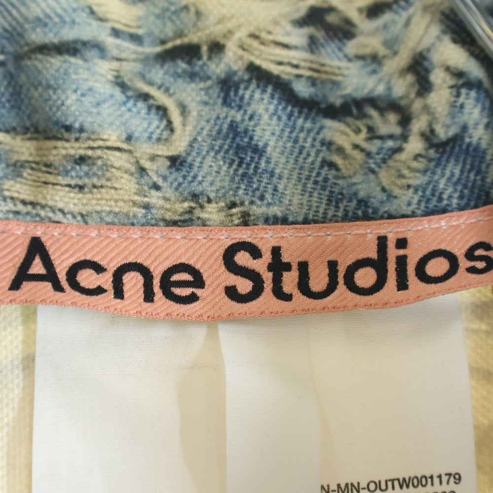 Acne Studios(アクネ ストゥディオズ) 転写プリント デニムトラッカージャケット FN-MN-OUTW001179 インディゴ