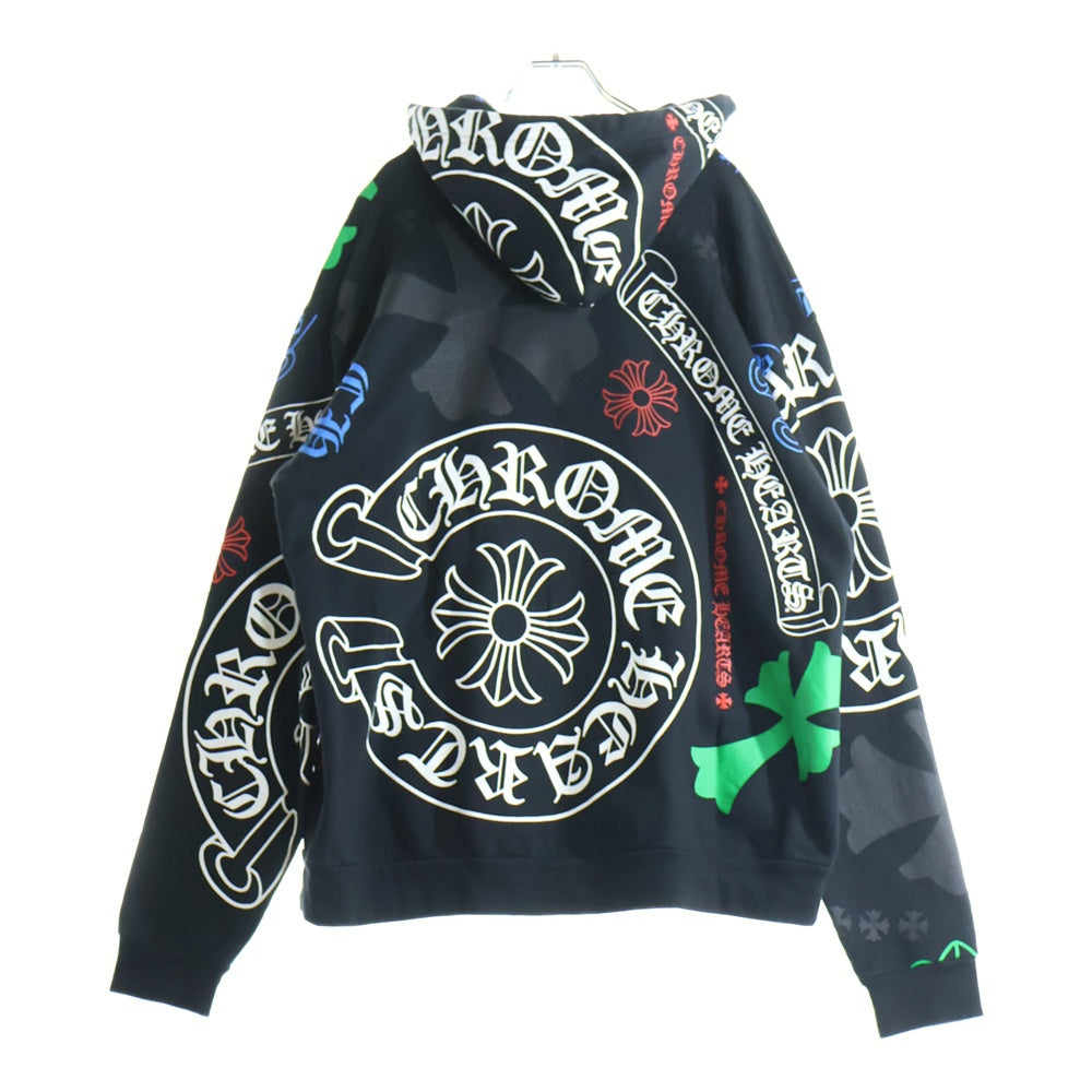 CHROME HEARTS(クロムハーツ) STENCIL HOODIE ステンシルプリント プルオーバーパーカー フーディー ブラック