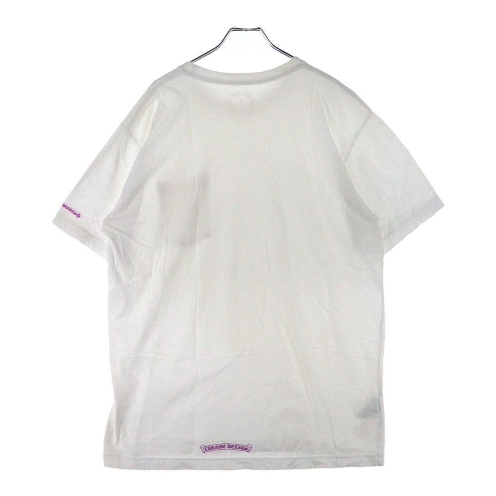 CHROME HEARTS(クロムハーツ) NECK LOGO TEE ネックロゴプリント クルーネック 半袖Tシャツ カットソー ホワイト