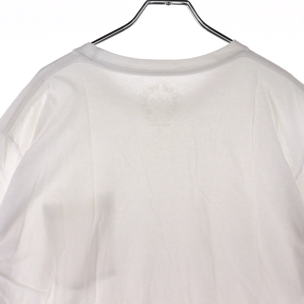 CHROME HEARTS(クロムハーツ) NECK LOGO TEE ネックロゴプリント クルーネック 半袖Tシャツ カットソー ホワイト