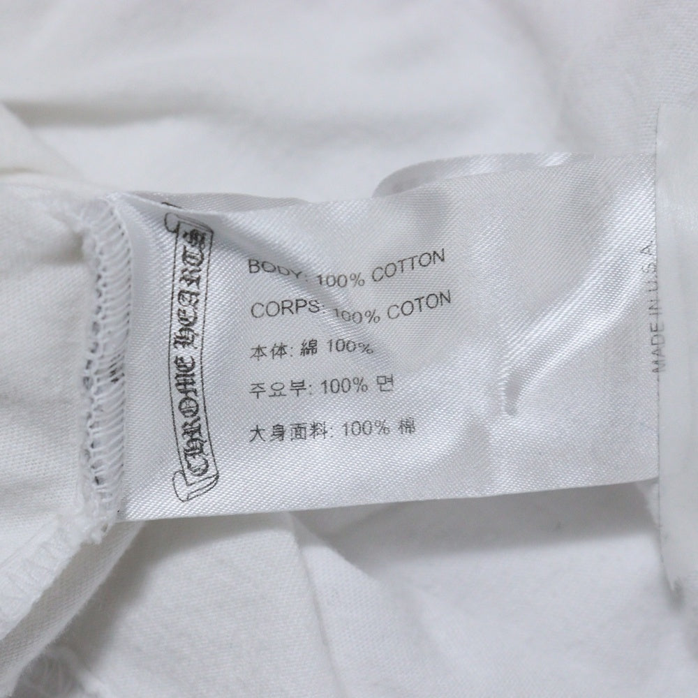 CHROME HEARTS(クロムハーツ) NECK LOGO TEE ネックロゴプリント クルーネック 半袖Tシャツ カットソー ホワイト