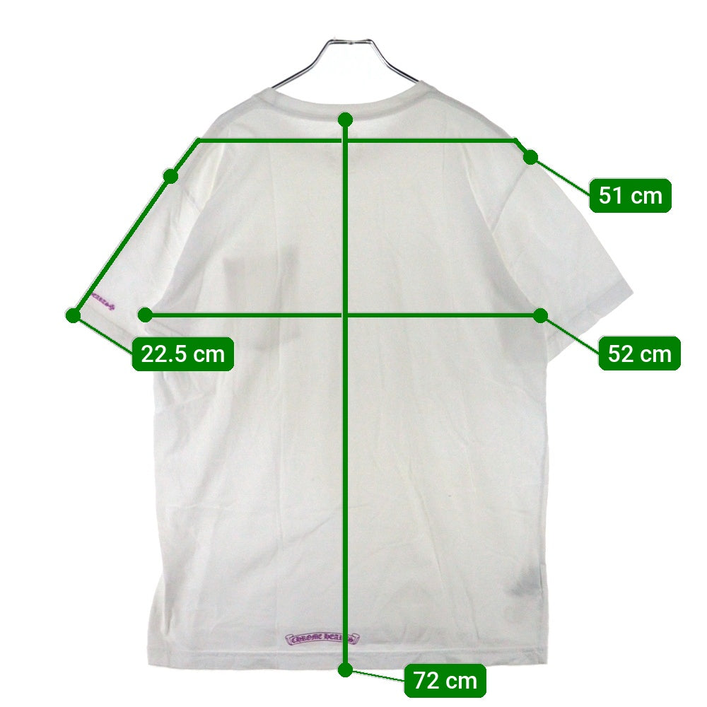 CHROME HEARTS(クロムハーツ) NECK LOGO TEE ネックロゴプリント クルーネック 半袖Tシャツ カットソー ホワイト