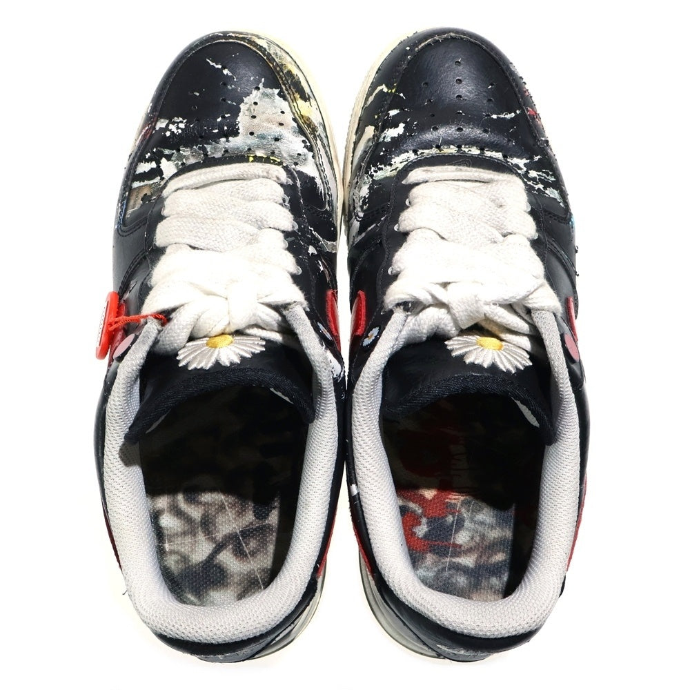 NIKE(ナイキ) ×PEACEMINUSONE AIR FORCE1 LOW PARA NOISE AQ3692-002 韓国限定 ピースマイナスワン パラノイズ ローカットスニーカー ブラック US9/27.0cm